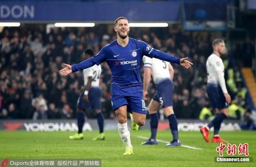  切尔西4-2战胜热刺,晋级联赛杯四强  